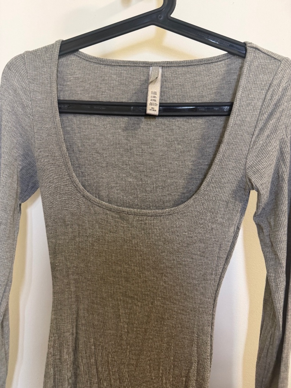 Skims gray long sleeve dress ribbed